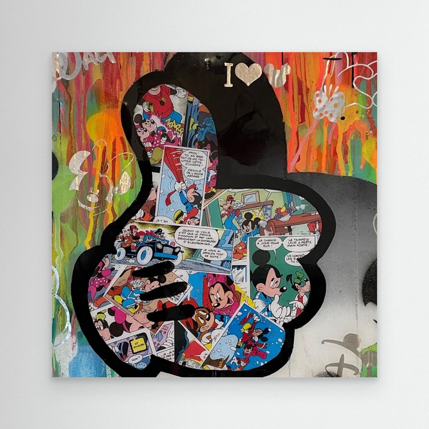 Main de Mickey - impression sur toile de l'œuvre originale de Vincent STREIFF