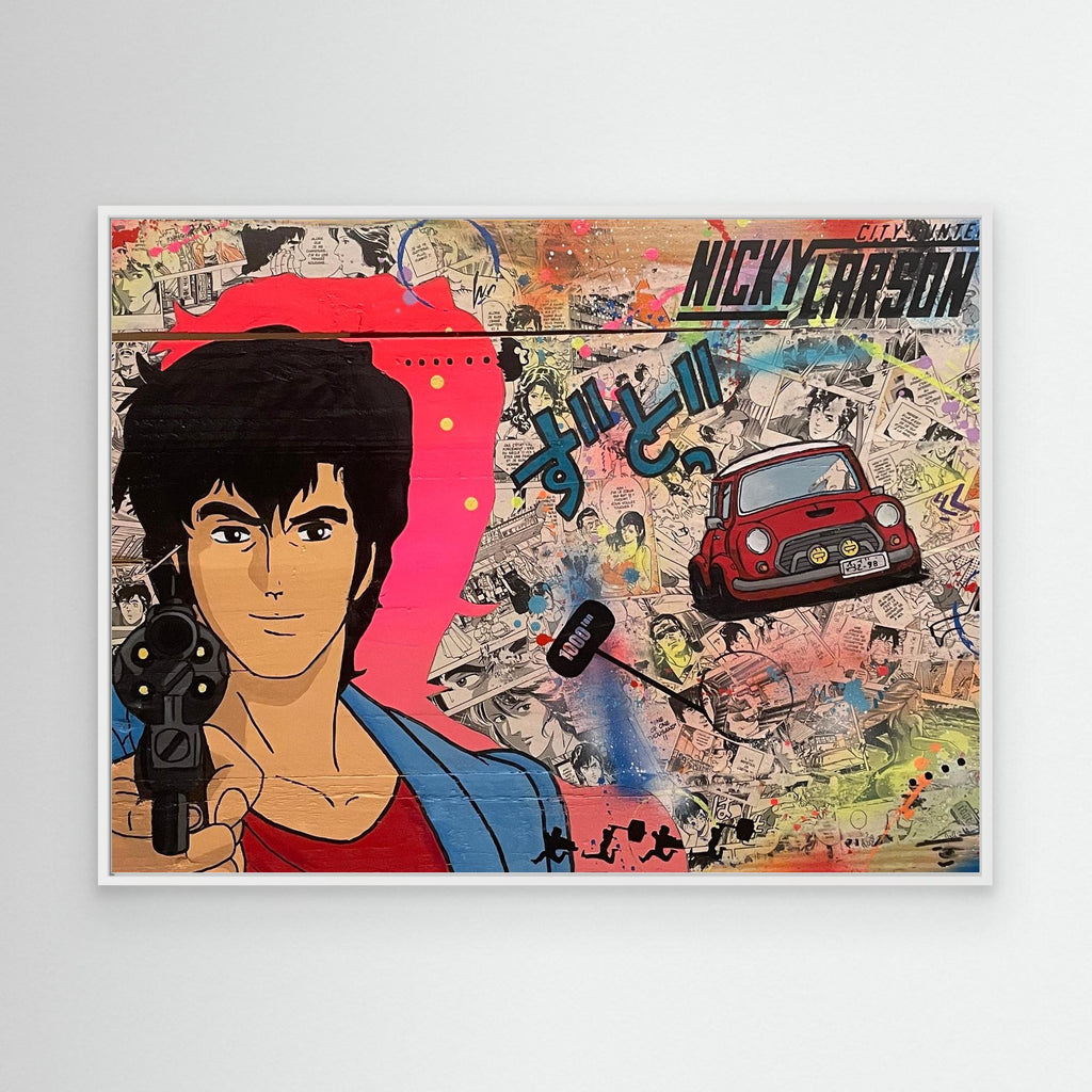 Nicky Larson reproduction officielle sur toile de l'œuvre de Vincent STREIFF