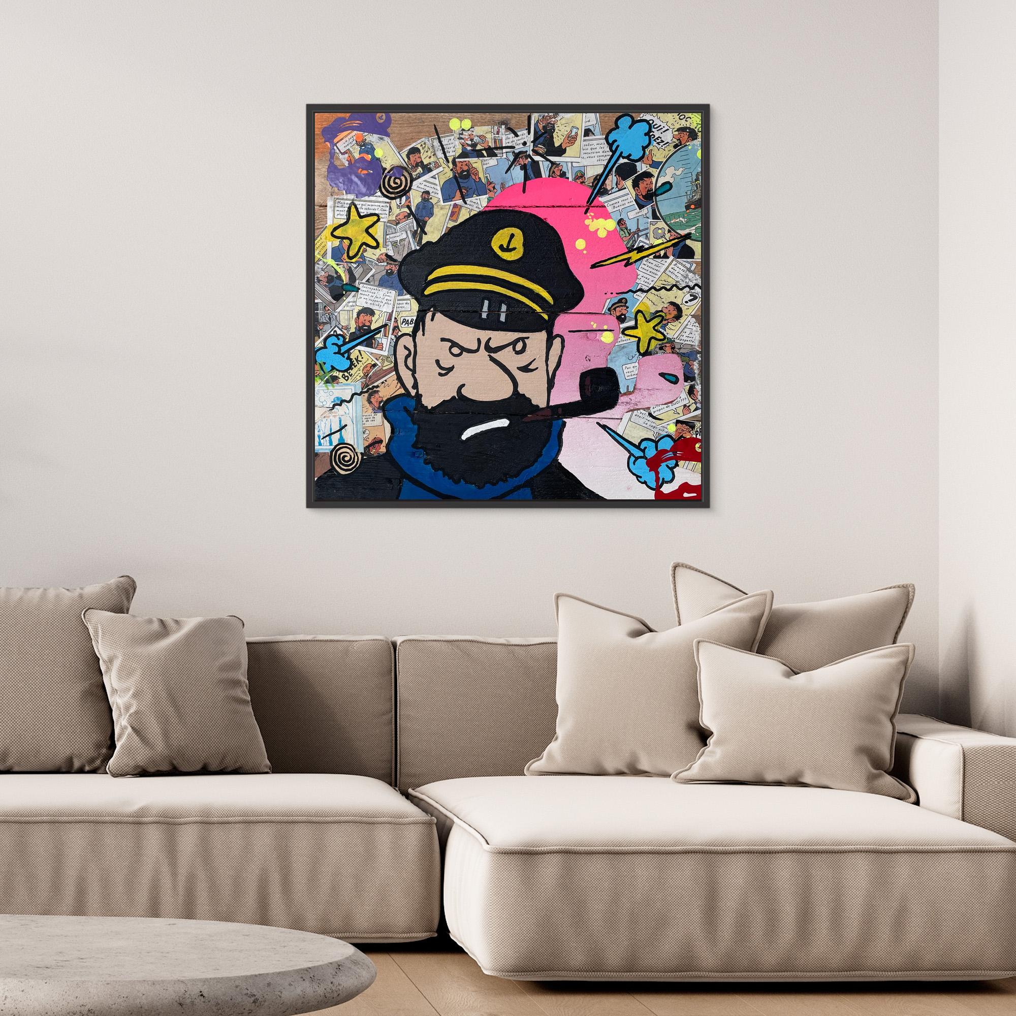 Capitaine face reproduction officielle sur toile