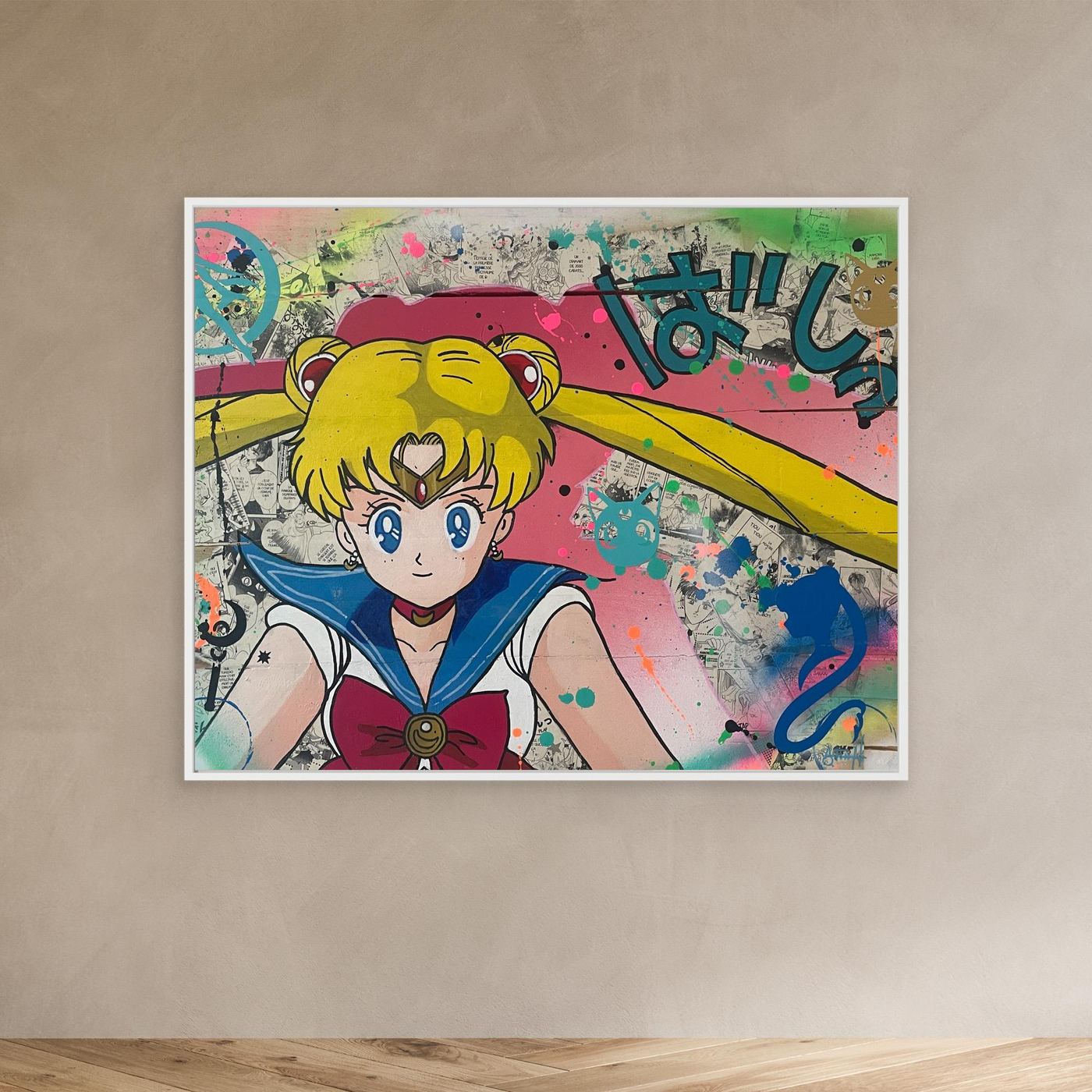 Sailor Moon impression sur toile de l'œuvre originale de Vincent STREIFF