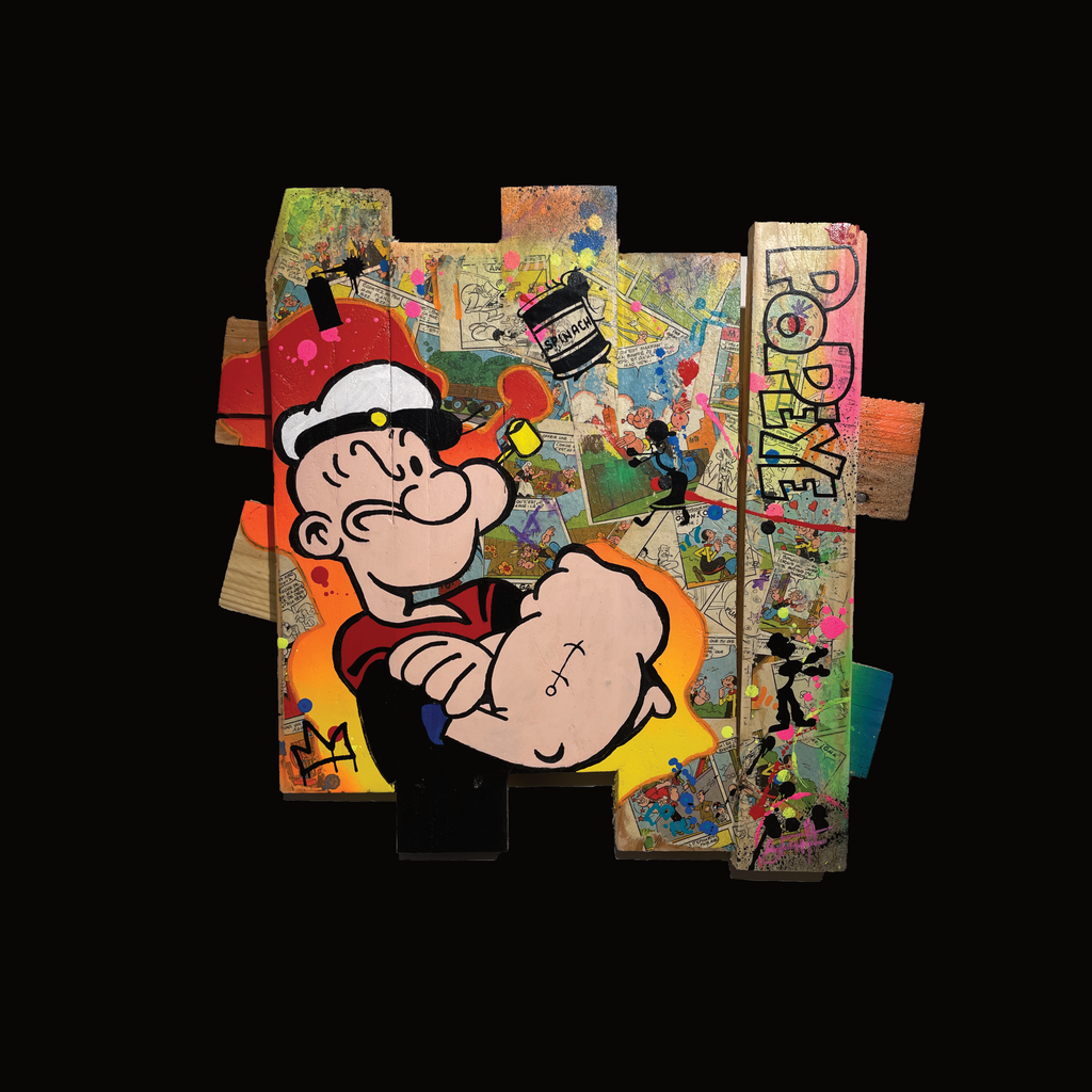 Tableau pop art Popeye la force