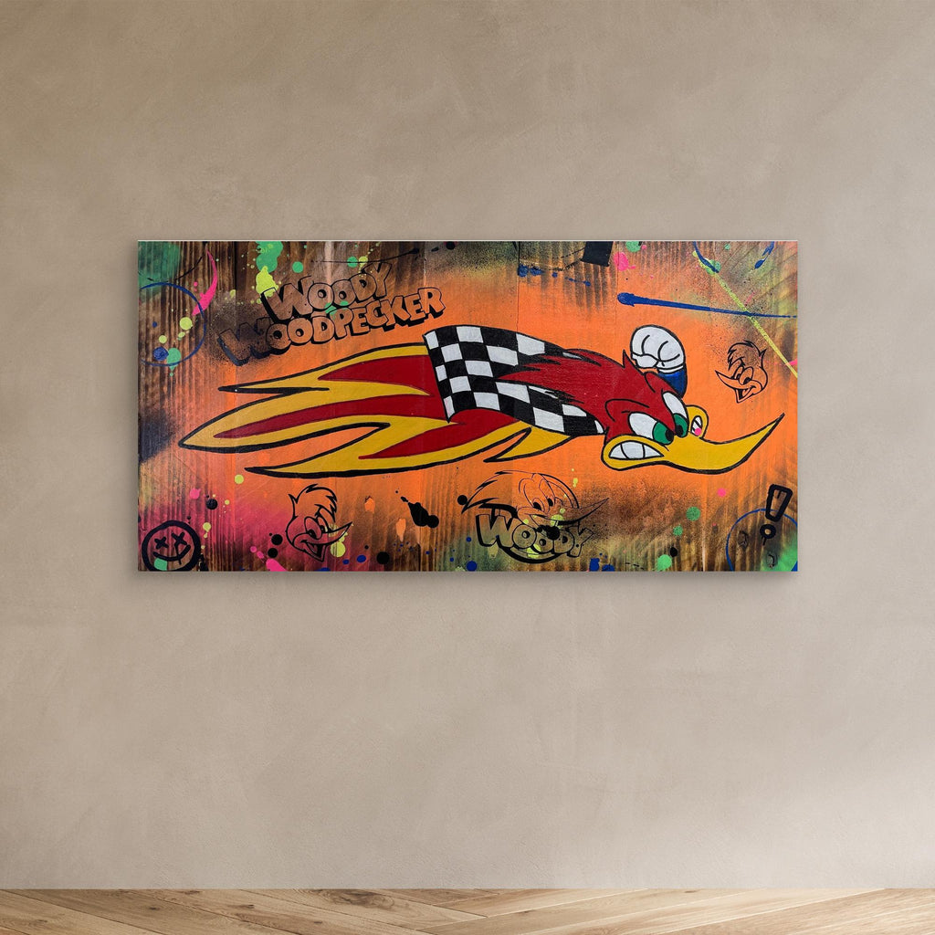 Woody Woodpecke reproduction officielle sur toile de l'œuvre de Vincent STREIFF