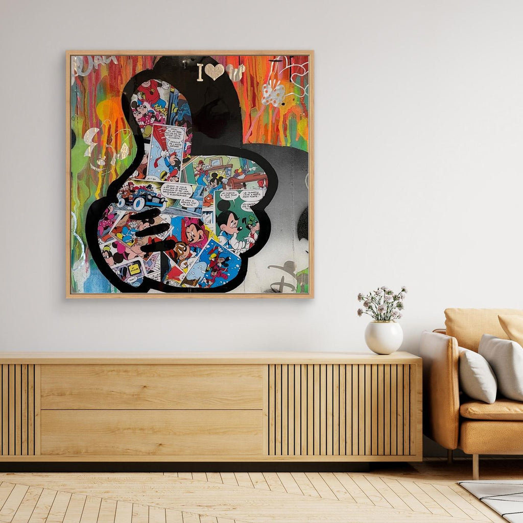 Main de Mickey - impression sur toile de l'œuvre originale de Vincent STREIFF
