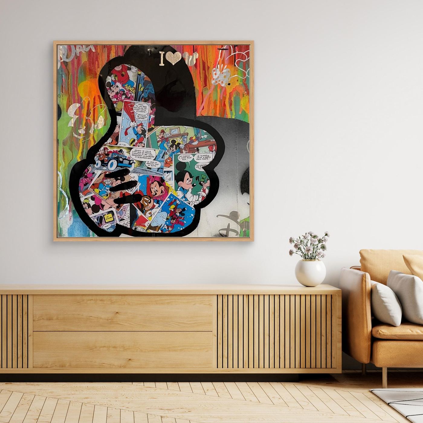Main de Mickey - impression sur toile de l'œuvre originale de Vincent STREIFF