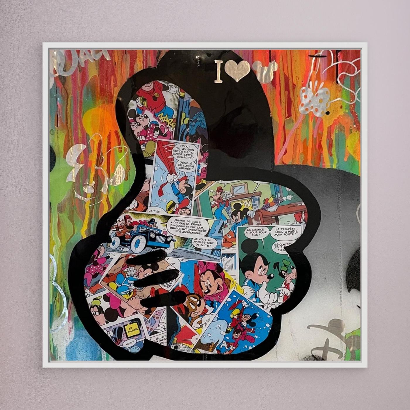 Main de Mickey - impression sur toile de l'œuvre originale de Vincent STREIFF