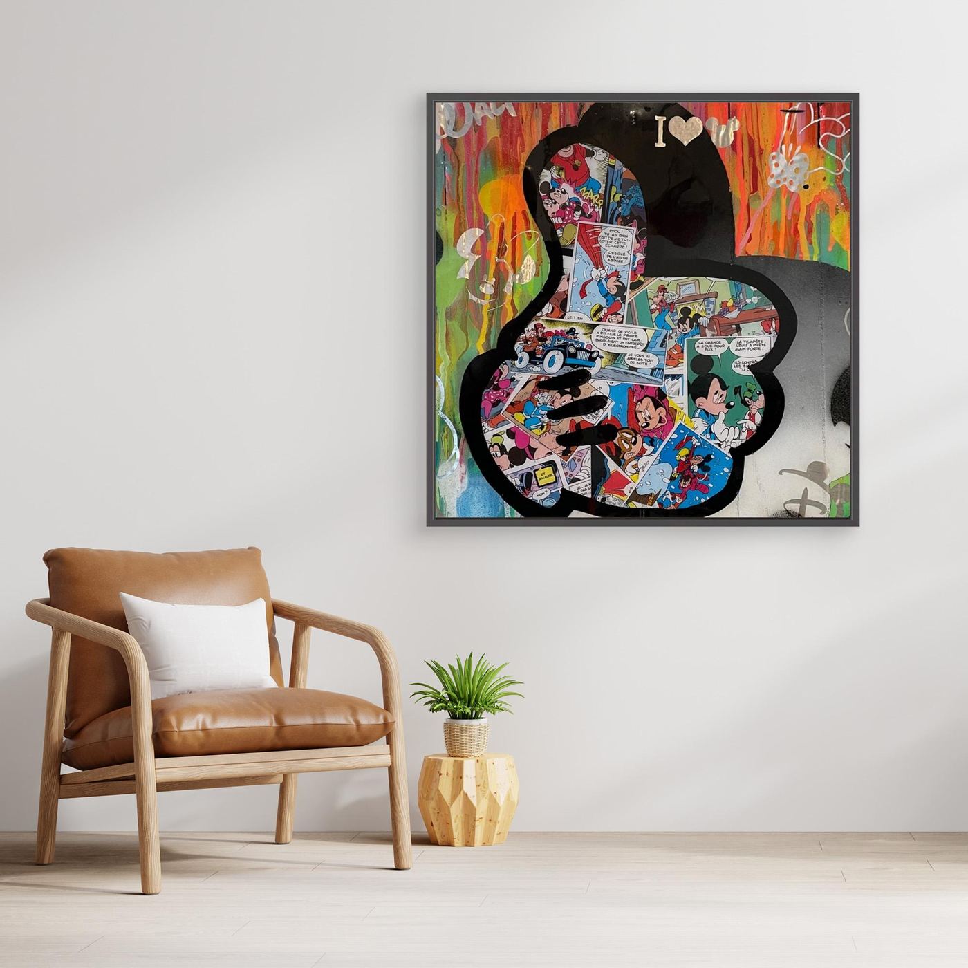 Main de Mickey - impression sur toile de l'œuvre originale de Vincent STREIFF