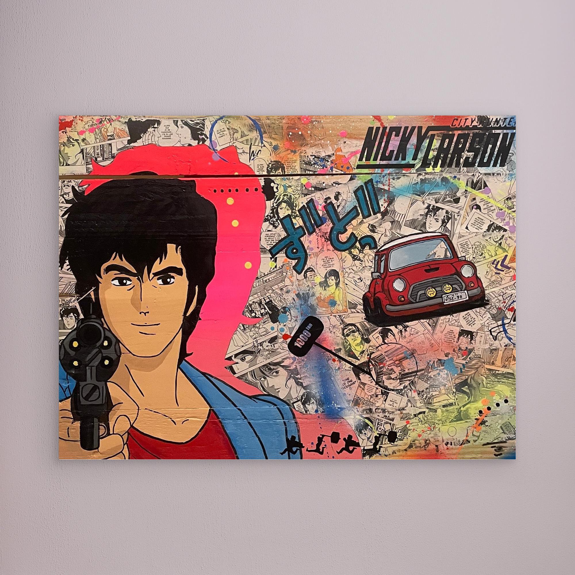 Nicky Larson reproduction officielle sur toile de l'œuvre de Vincent STREIFF