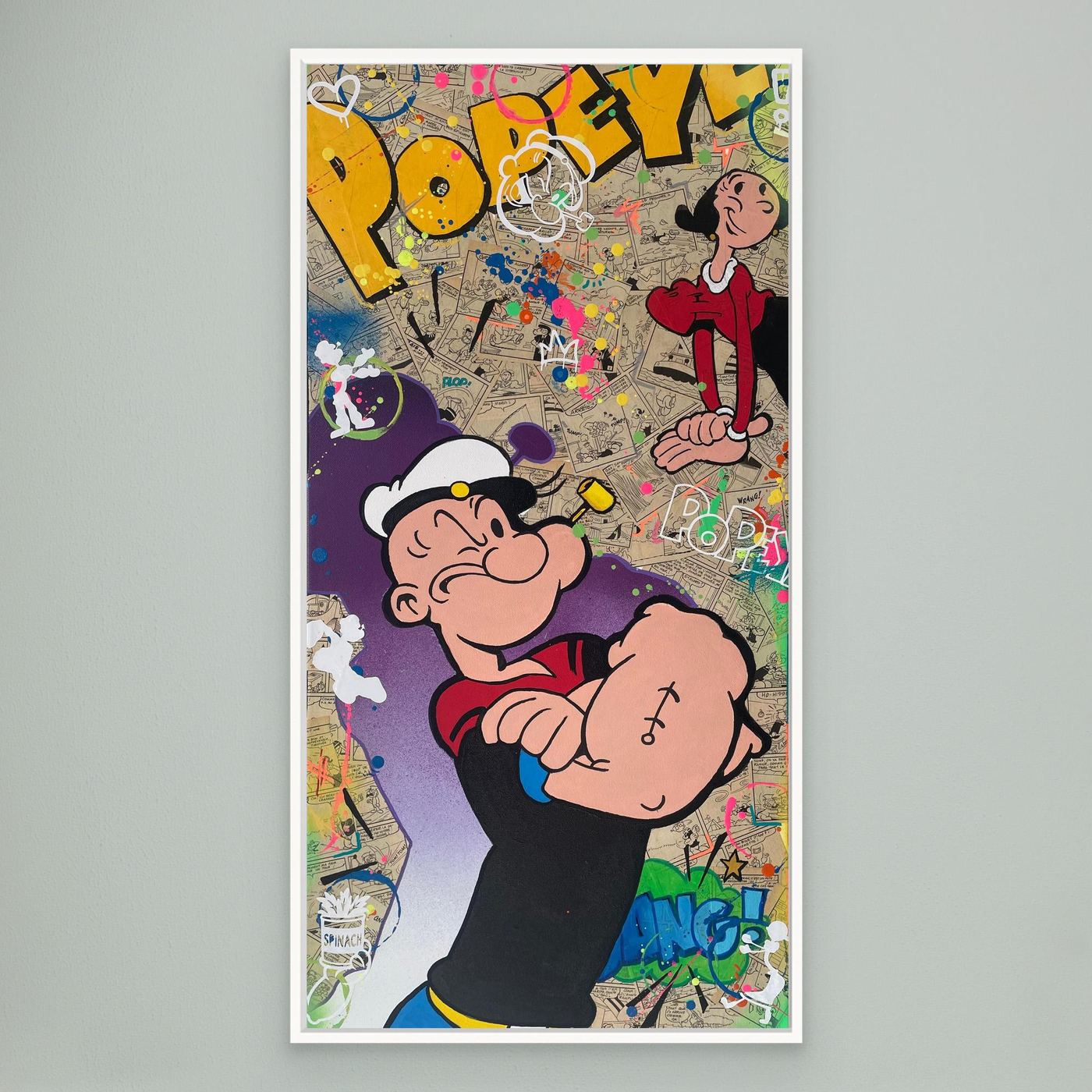 Popeye & Olive Pop Art impression de l'œuvre originale de Vincent STREIFF