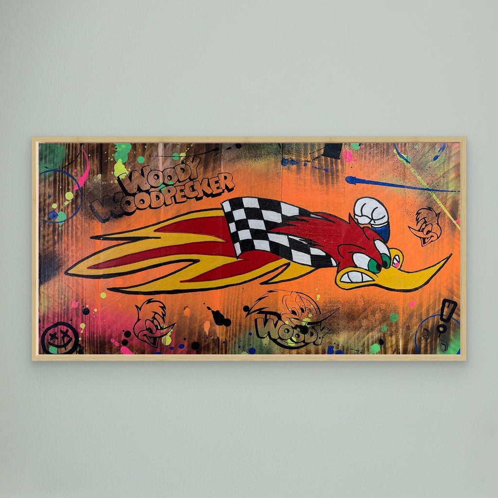 Woody Woodpecke reproduction officielle sur toile de l'œuvre de Vincent STREIFF
