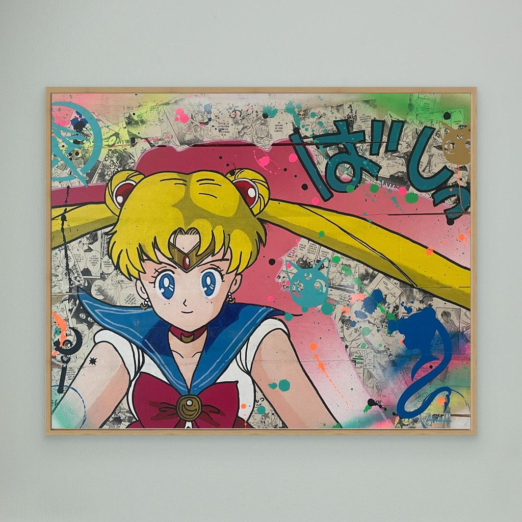Sailor Moon impression sur toile de l'œuvre originale de Vincent STREIFF