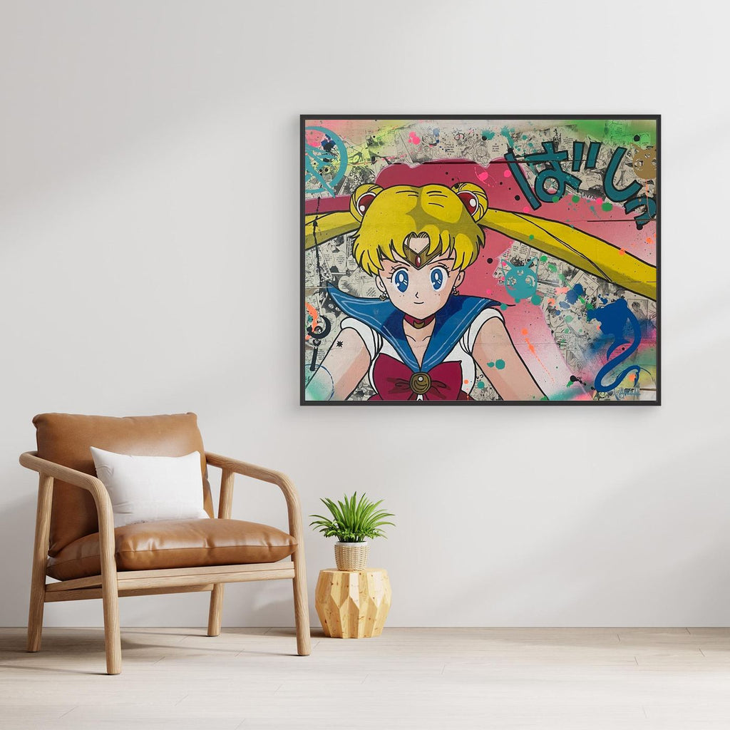 Sailor Moon impression sur toile de l'œuvre originale de Vincent STREIFF