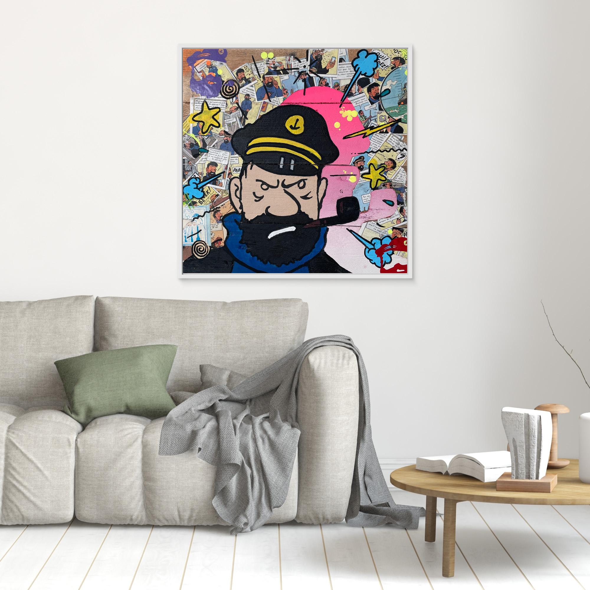 Capitaine face reproduction officielle sur toile