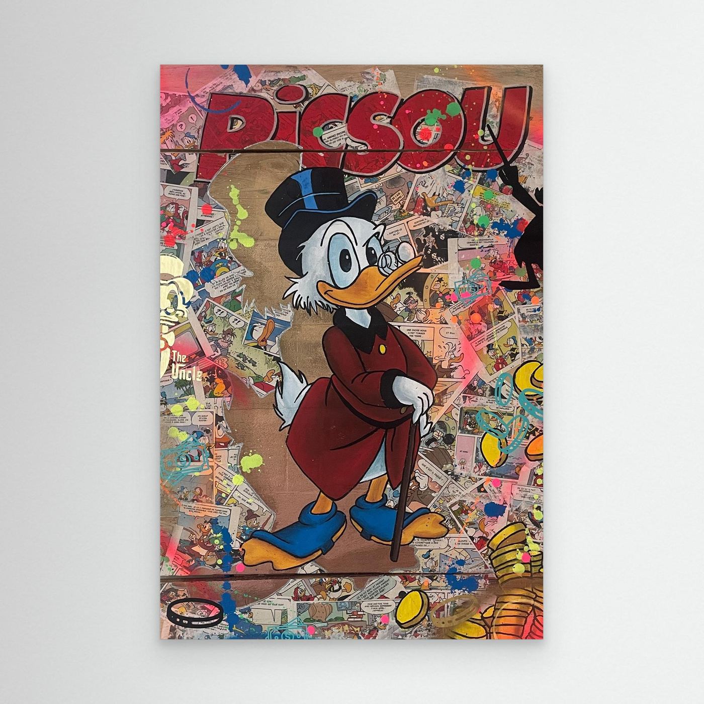 Picsou impression sur toile de l'œuvre originale de Vincent STREIFF