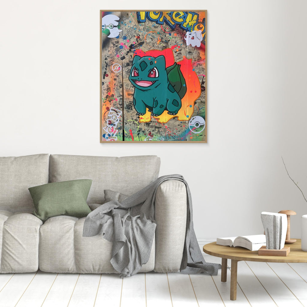 Bulbizarre reproduction officielle sur toile de l'œuvre de Vincent STREIFF