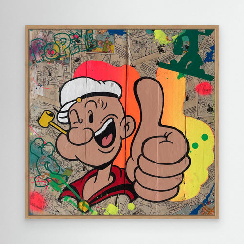 Popeye Pop Art - Impression sur toile, œuvre originale de Vincent Streiff